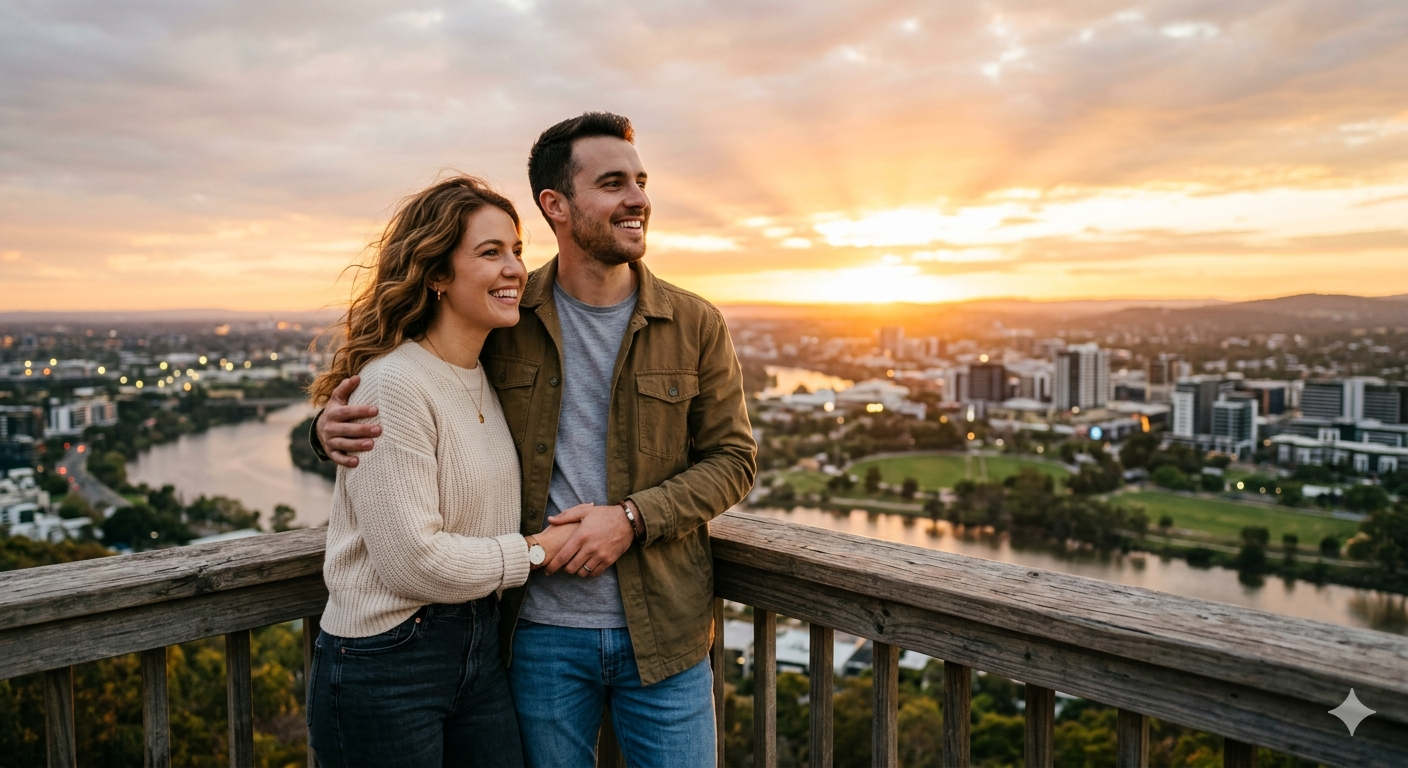 Photo de couple qui démarre dans la vie active