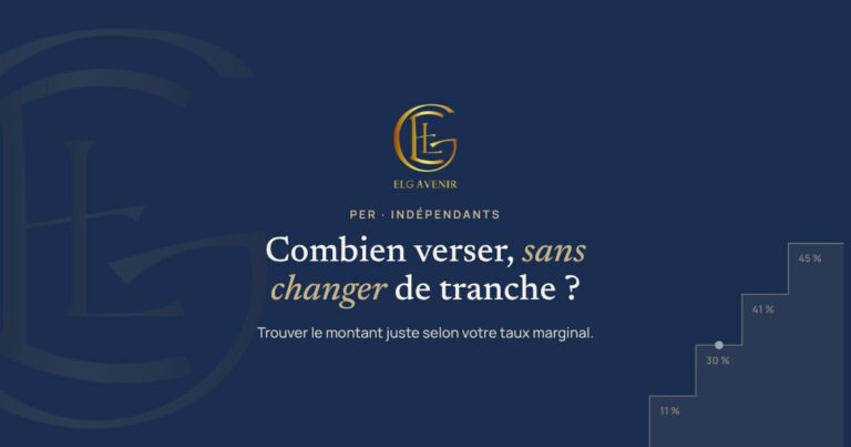 Escalier des tranches d’imposition illustrant le versement PER optimal pour un indépendant